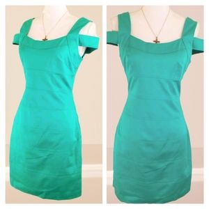 Teal Topaz Cold Shoulder Bandage Dress XS - Max and Cleo
